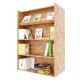 Kệ sách 2 mặt di động gỗ cao su màu tự nhiên BSS001