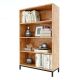 Kệ sách 4 tầng  80x35x130cm gỗ cao su đế chân sắt KS68112