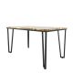 Bàn ăn chữ nhật 140/160x80cm HAKO gỗ tràm chân sắt BA68072