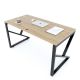 Bàn làm việc 140x70cm gỗ Plywood melamin vân sồi chân sắt hệ Kconcept HBKC031