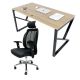 Combo bàn làm việc 140x70cm và ghế ngả lưng có tựa đầu CB68153