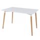 Bàn ăn hình chữ nhật chân gỗ sồi màu trắng - 120x80x73 (cm)