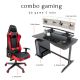 Bộ Bàn Ghế Gaming Đỏ Đen Kèm Phụ Kiện CBG68016