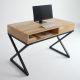 Bàn làm việc có hộc kéo 100x60cm chân sắt chữ X BD68083