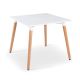 Bàn cafe Eames vuông 60cm chân gỗ ST1542A