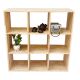 Kệ sách đơn giản 3 tầng 9 ngăn gỗ cao su KS68148