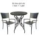 Bộ bàn ghế sắt Cafe ngoài trời CBCF179