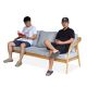 Ghế sofa băng 3 chỗ ngồi khung gỗ sồi nệm vải SFB68064 Ghế sofa băng 3 chỗ ngồi khung gỗ sồi nệm vải SFB68064