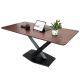 Bàn ăn chữ nhật 140/160x80cm gỗ tràm chân sắt chữ X BA68114