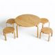 Bộ Bàn Ghế Mầm Non 1 bàn tròn và 4 ghế gỗ GD021