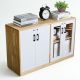 Tủ hồ sơ, tủ đầu bàn gỗ tự nhiên cửa kính THS68063