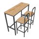 Combo bàn bar 120x45cm và 2 ghế bar CBCF228