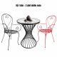 Bộ bàn tròn gạch men và 2 ghế sắt sơn tĩnh điện CBCF233