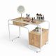 Bàn trang điểm gỗ tự nhiên hiện đại khung sắt BTD68063