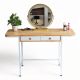 Bàn trang điểm gỗ tự nhiên đơn giản chân sắt BTD68064 Bàn trang điểm gỗ tự nhiên đơn giản chân sắt BTD68064