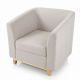Ghế sofa đơn bọc vải chân gỗ sồi GSD68067
