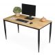 Bàn làm việc 140x70cm gỗ cao su chân sắt lắp hệ CONE II HBCN027