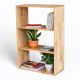 Kệ sách đứng 3 tầng 60x28x90cm gỗ cao su KS68212