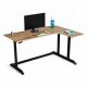 Bàn Gaming góc L 140x100cm gỗ plywood chân sắt lắp ráp GD68081