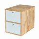 Tủ cá nhân 2 ngăn kéo 40x60x54cm gỗ cao su TCN68046