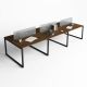 Cụm bàn làm việc cho 6 người 360x120cm hệ Rectang HBRT086