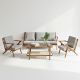Combo bộ bàn ghế sofa chữ Z gỗ tự nhiên CBSF68050