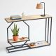 Bàn console 120x30x82cm gỗ cao su khung sắt CST073