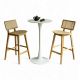 Combo bàn bar tròn 60cm và 2 ghế bar gỗ CBCF305