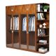 Hệ tủ quần áo 220x55x220cm gỗ cao su cửa kính TQA68047