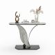 Bàn console 120x30x75cm mặt đá ceramic chân sắt CST077