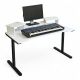 Bàn phòng thu StudioDesk 140x80cm gỗ tự nhiên chân sắt tròn SD68017