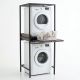 Kệ máy giặt máy sấy 80x77x200cm có khay trượt để đồ giặt KMG68016