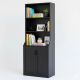 Kệ sách có ngăn tủ 70x40x180cm gỗ cao su KS68246
