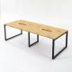 Bàn họp 240x100cm gỗ cao su chân sắt hệ Rectang HBRT096
