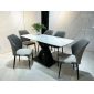 Bàn ăn chữ nhật 160x90cm mặt đá ceramic chân sắt BA173