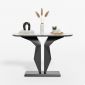 Bàn console 120x30x85cm mặt đá ceramic chân sắt CST091