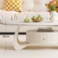 Bàn sofa đôi mặt đá chân sắt TT682896