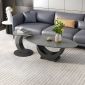 Bàn sofa đôi mặt đá chân sắt TT68284