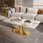 Bàn sofa chữ nhật 120x60x45cm mặt đá ceramic TT68291