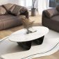Bàn sofa hình Elip 130x70x35cm mặt đá ceramic TT68290