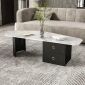 Bàn sofa 120x58cm mặt đá ceramic chân sắt TT68301