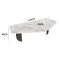Bàn sofa 120x58cm mặt đá ceramic chân sắt TT68301