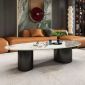 Bàn sofa có ngăn kéo 120x60cm mặt đá ceramic chân sắt  TT68302