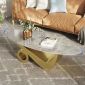 Bàn sofa elip 120x60x45cm mặt đá ceramic TT68297