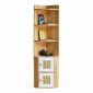 Kệ góc tường có ngăn tủ 35x35x160cm gỗ cao su KGT68030