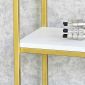 Kệ trưng bày 6 tầng 70x34x160cm gỗ cao su khung sắt KTB68179
