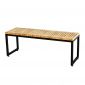 Ghế băng dài 120x38x42m gỗ cao su chân sắt GBD035