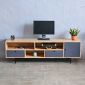 Kệ tivi phòng khách gỗ cao su 180x40x53cm KTV68053