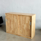 Tủ trang trí cửa lùa 120x37x80cm gỗ cao su KTB68177