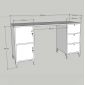 Bàn làm việc có tủ 140x50cm gỗ cao su BD68125